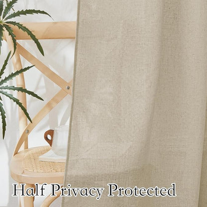 RYB HOME Linen Sheer Curtains - Image 4