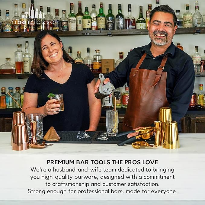 A Bar Above Premium Bell Jigger, with 10 Measurements Inside, Professional and Heavy-Duty, 304 Stainless Steel Cocktail Double Jigger, for Bartending, 1-Pack, Black