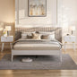 Bme Dinkee Signature Ivory White King Bed Frame Without Headboard by Bme