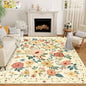 DUKINO 6x9 Area Rugs, Floral Washable Rug by DUKINO