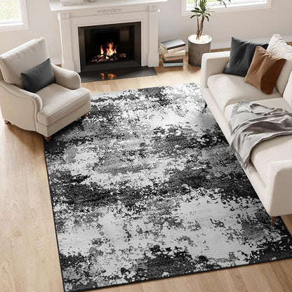 Black Washable Rug 4x6 Entryway Rugs by Acapet