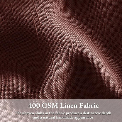108 Inch Chestnut Brown Linen Pleated Light Filtering Curtains - Image 3