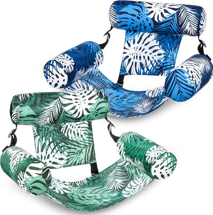 SLOOSH Inflatable Pool Floats Adult, 2 Packs Floating Lounge Chairs, Blow up by Sloosh