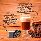 JAVA HOUSE Dark Roast Sumatran Cold Brew Pods, (6 Count) Peel and Pour Pods Hot or Iced Instant Coffee Concentrate