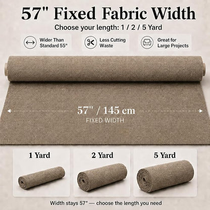 Mini Chenille Linen Blend Upholstery Fabric by the Yard, 57 Inch Wide Soft - Image 3