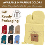 Native Fab 4 Piece Set - 2 Oven Mitts & 2 Potholders, Heat Resistant, 100% Cotton, Quilted Design, Non-Slip Grip, Machine Washable, Ideal for Baking, Cooking, BBQ, Kitchen Protection - Pale Yellow