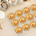TeamFar Cooling Rack Set of 4, Stainless Steel Grid Cooking Roasting Racks for Various Size Baking Sheet Toaster Oven Pan, Healthy & Heavy Duty, Mirror Finish & Dishwasher Safe