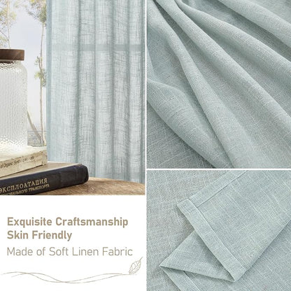 Light Filtering Linen Curtains 68 inches Long - Image 6