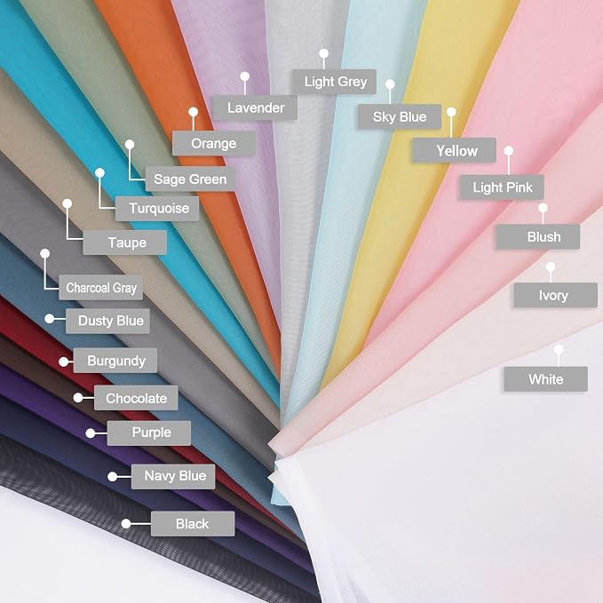 Chyhomenyc Sheer Light Grey Tier Curtains 24 Inch Length, Small Window Curtains - Image 6