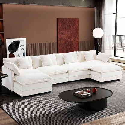 Ihanherry 146" U-Shaped Modern Sofa Modular Sectional Cloud Couch by iHanHerry