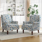 Pia Ricco Set of 2 Floral Accent Chairs, High Back Upholstered Armchairs by PiaRicco