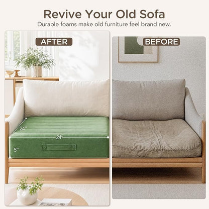 Codi Thick Replacement Couch Cushions 2 Sets, Upholstery Foam - Image 3