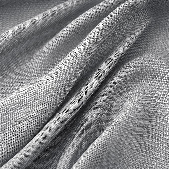 MIULEE Grey Linen Curtains 52x84 Inch Length - Image 4