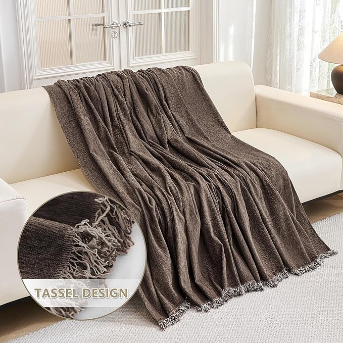 MYSKY HOME Loveseat Cover Deep Chocolate Couch Cover Sectional Couch Covers - Image 4
