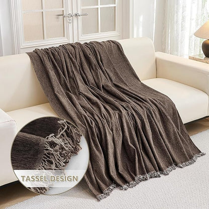MYSKY HOME Loveseat Cover Deep Chocolate Couch Cover Sectional Couch Covers - Image 4