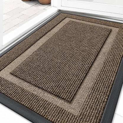 OLANLY Front Door Mat Outside 29.5x17, All-Season Heavy-Duty Rubber Doormat | by OLANLY