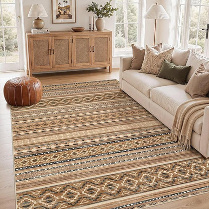 cotiled Boho 5x7 Area Rugs for Living Room: Soft Moroccan Washable Rug | Solve by COTILED