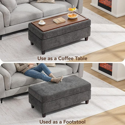 45 Inch Large Storage Ottoman Bench - Image 4
