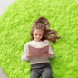 OLANLY Lime Green Round Rugs for Bedroom by OLANLY