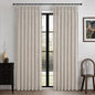 Greyish Brown Natural Linen Curtains 84 Inch Length 2 Panels by PleatedDrapes