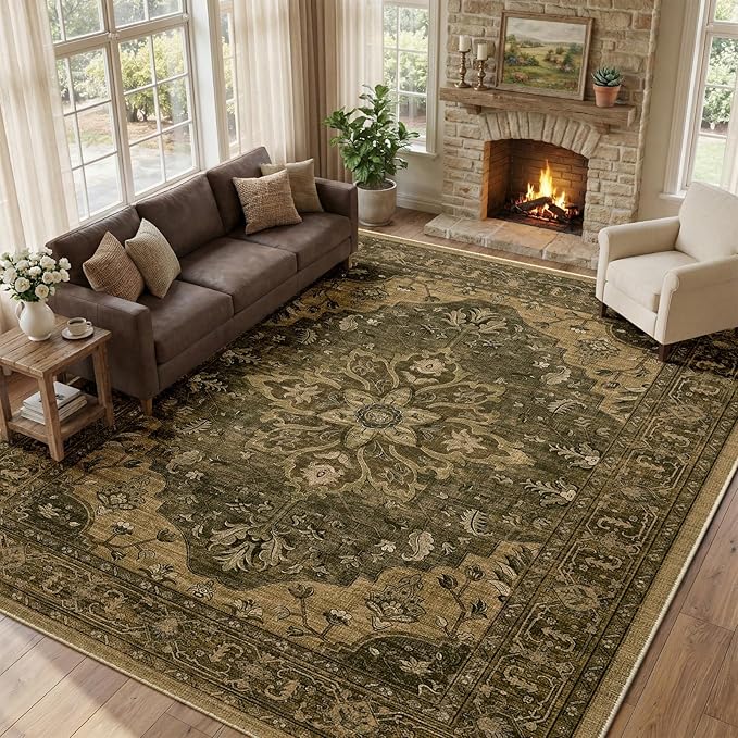RELEANY Washable Area Rug, Large 10'x12', Water Repellent, Pet Friendly - Image 2