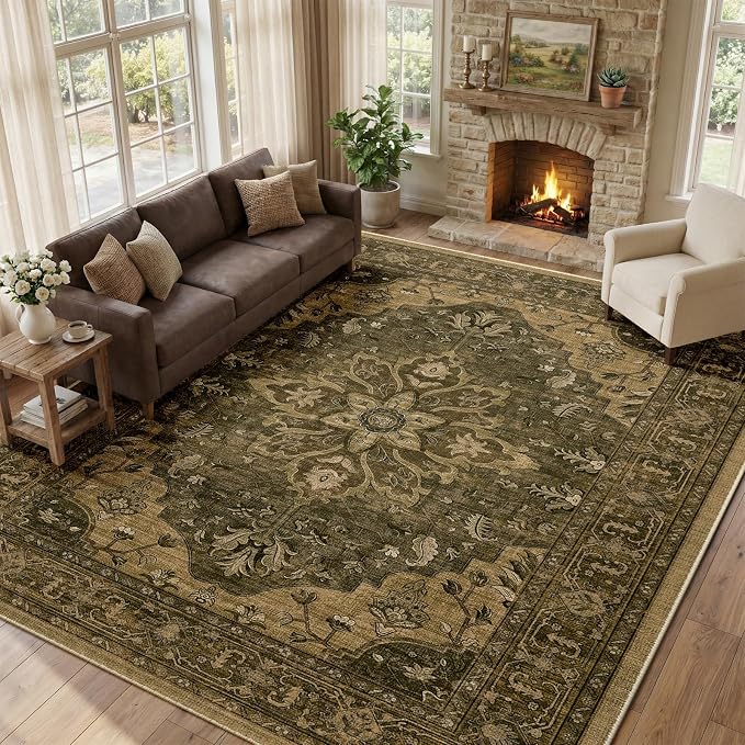 RELEANY Washable Area Rug, Large 10'x14', Water Repellent, Pet Friendly - Image 2