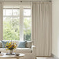 94 Inch Long Blackout Curtains Thick Linen Pinch Pleated Curtains 2 Panels | by Twodrapes