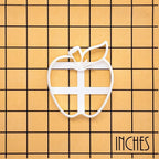 BAKERLOGY Apple Cookie Cutter - Detailed Biscuit Cutter Design for Baking and Crafts, ideal on fondant, dough, clay