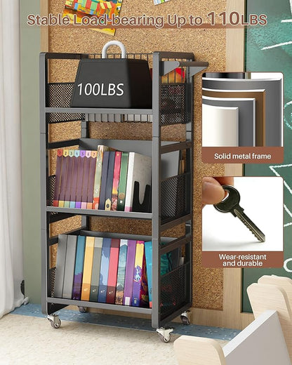 UMDONX Book Cart Heavy Duty Double-Sided - Image 4
