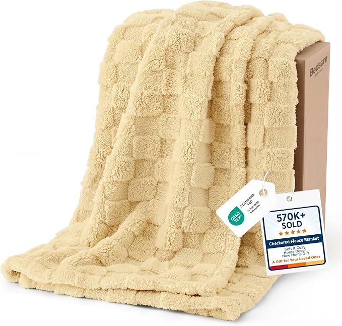 Bedsure GentleSoft Yellow Throw Blanket by Unknown