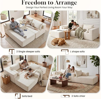 106" Cloud Sectional Boneless Couches - Image 5