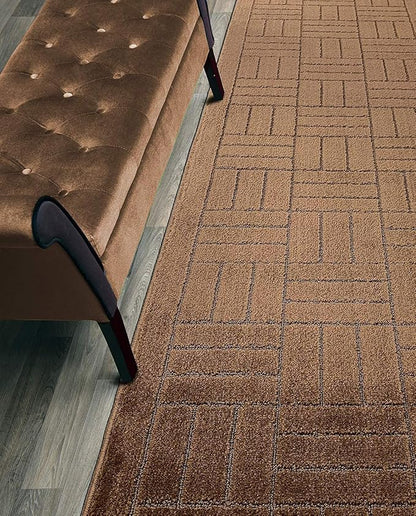 Custom Length Hallway Runner Rug, Slip Resistant, Bricks Brown, 26 Inch X 24 by ORFAHOME