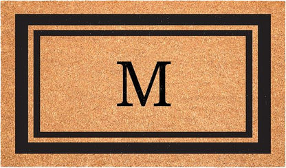 Calloway Mills 152961830M Black Border 18" x 30" Monogram Doormat by Callowaymills