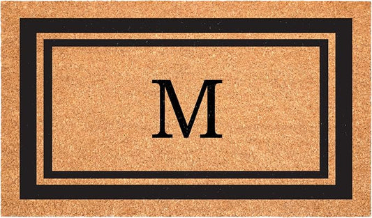 Calloway Mills 152961830M Black Border 18" x 30" Monogram Doormat by Callowaymills