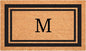 Calloway Mills 152961830M Black Border 18" x 30" Monogram Doormat by Callowaymills