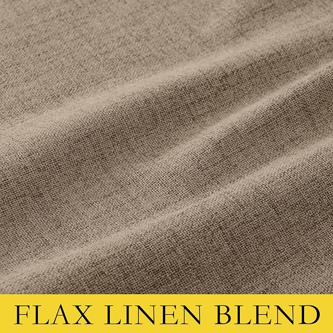 NICETOWN Short 100% Blackout Curtains 63" Long, Linen Blend Drapes - Image 6