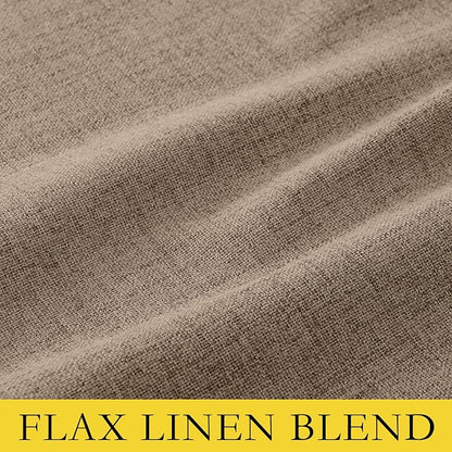 NICETOWN Burlap Vintage Open Linen Weave Flax Thermal Curtains, 100% Blackout - Image 9