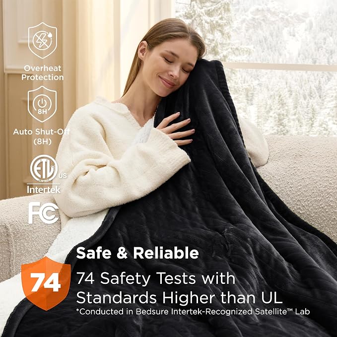 Bedsure Heated Blanket Throw, Soft Electric Blanket - Image 7