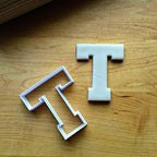 Sweet Prints Inc Varsity Letter T Cookie Cutter - Dishwasher Safe (Small: 3")
