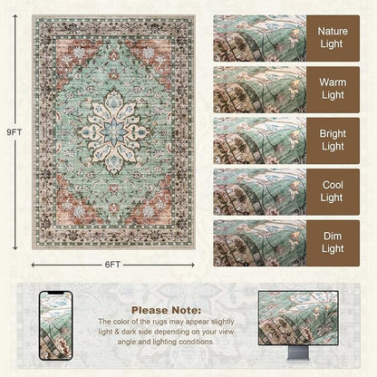 6x9 Area Rugs Living Room: Washable Rug - Image 2