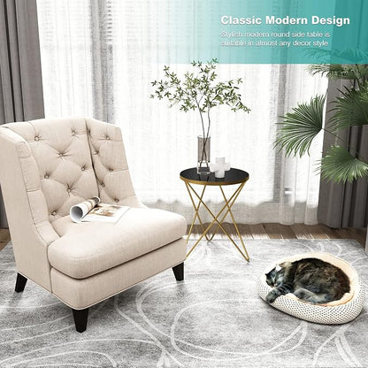 HLR Modern Round Side Table Set of 2, End Table - Image 8