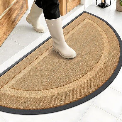 OLANLY Half Circle Front Door Mat Outside 47x23 All-Season Rubber Doormat | by OLANLY