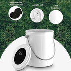 Utopia Kitchen Compost Bin for Kitchen Countertop, 1.3 Gallon Compost Bucket for Kitchen with Lid, Includes 1 Spare Charcoal Filter (White)