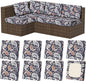 8Pcs Outdoor Cushion Covers, Stretch Patio Furniture Couch Chair Slipcovers | by VORSHAPE