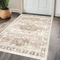 Washable Neutral Farmhouse Large Entryway Rug, 3x5 Area Rugs by HazoHaus