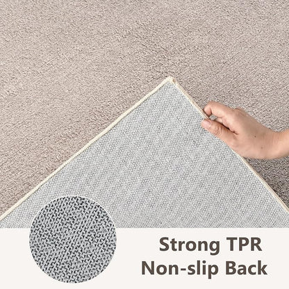 3x5 Oatmeal/White Area Rug Washable Non-Slip Soft Thin - Image 6