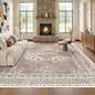 Washable Rugs 8x10 Area Rugs for Living Room, Vintage Floral Bedroom Rugs by Restydon