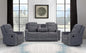 Betsy Furniture Soft Microfiber Manual Reclining Sofa Set, Sofa w/Dropdown Table by BetsyFurniture