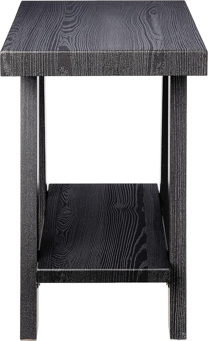 Roundhill Furniture Athens Contemporary Wood Shelf Side Table - Image 5