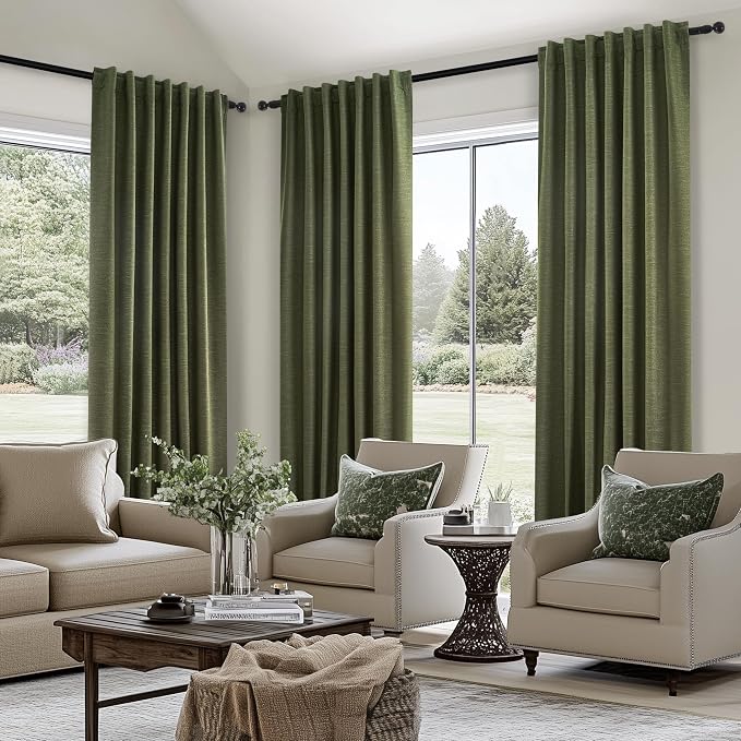 Topfinel Long Curtains for Living Room Custom 105 Inch, Sun Blocking Elegant - Image 4